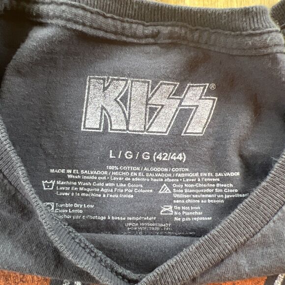 KISS Rock And Roll All Night Party Everyday Gray Large Cotton Band Concert Shirt - Picture 3 of 9